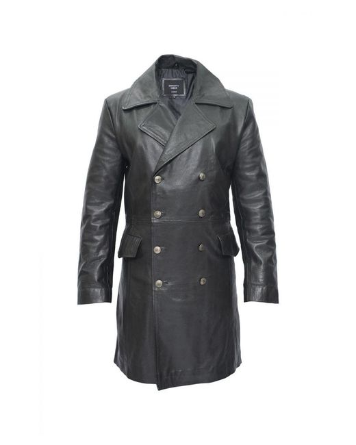 Infinity Leather Gray Cowhide Peacoat-Cordoba for men