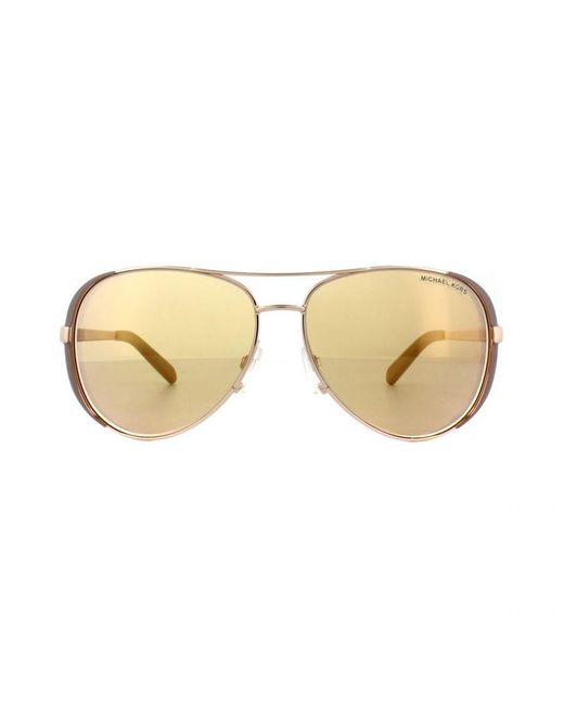 Michael Kors Natural Sunglasses Chelsea 5004 1017R1 Polished Rose Mirror Metal