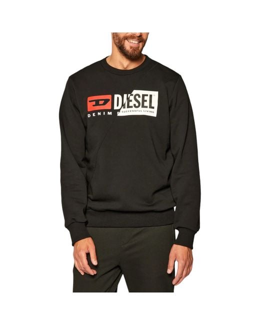 DIESEL Black F-Ang Sweatshirt Long Sleeve for men