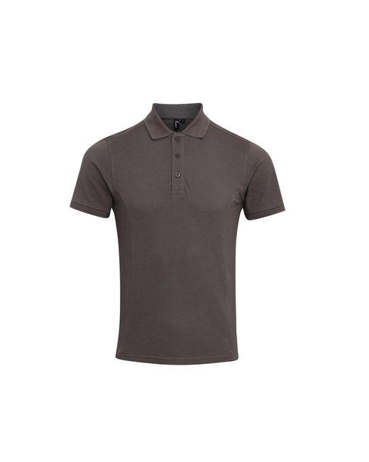 PREMIER Gray Coolchecker Plus Pique Polo With Coolplus (Dark) for men