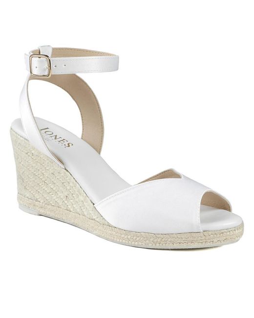 Jones Bootmaker Metallic Marchesa Leather Wedge-Heeled Sandals