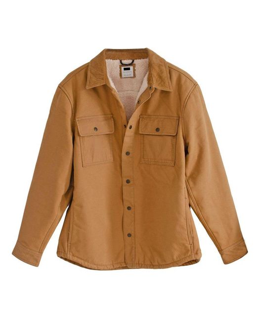 Marks & Spencer Multicolor Canvas Borg Lined Shacket for men