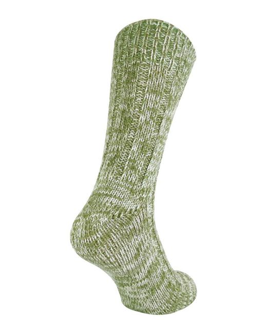 Sock Snob Green Thick Warm 100% Wool Hiking & Walking Socks for men