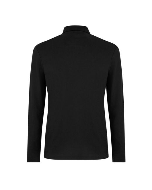 Boss Black Pirol Logo Long-Sleeved Polo Shirt Cotton for men