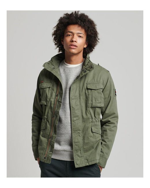 Superdry Green Classic Rookie Jacket Cotton for men