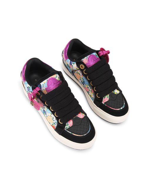 Kurt Geiger Blue Canvas Southbank Tag Sneakers