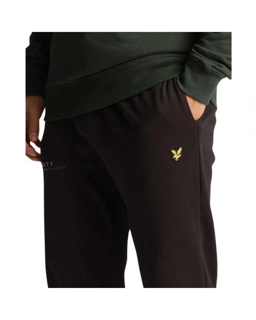 Lyle & Scott Black Co-Ordinate Print Jet Sweat Pants Cotton for men