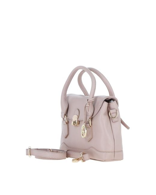 Ashwood Leather Pink Elegant Handbag With Detachable Crossbody Strap