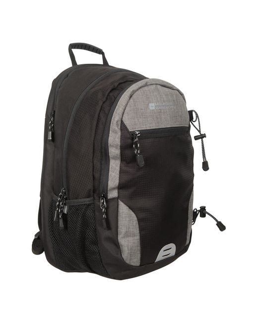 Mountain Warehouse Black Quest' Laptop Bag With Adjustable Straps Bottle Pockets Water Resistant Rucksack