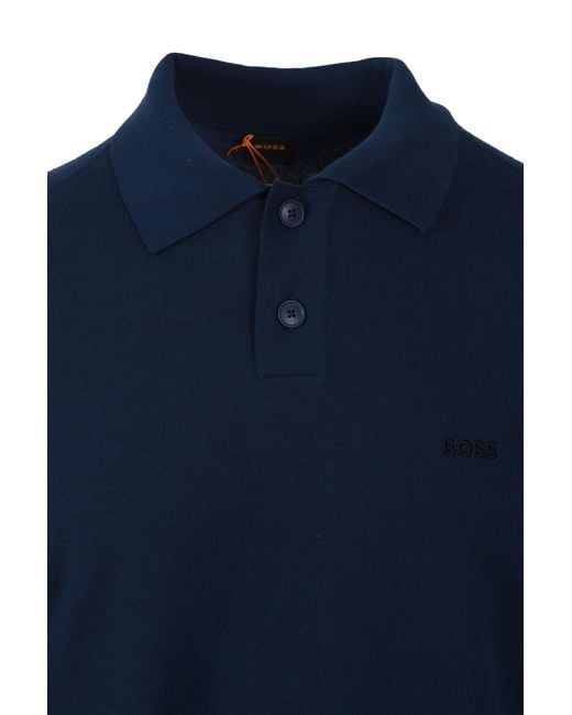 Boss Blue Asac Polo Opal Cotton for men