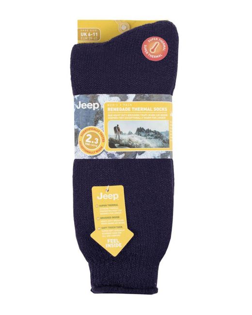 Jeep Blue Thermal Boot Socks For Winter for men