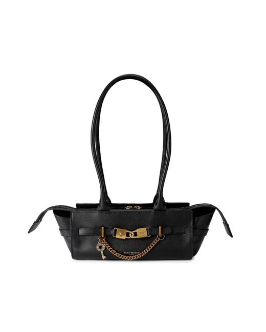 Kurt Geiger Black Leather Kingsley Eastwest Sh Bag