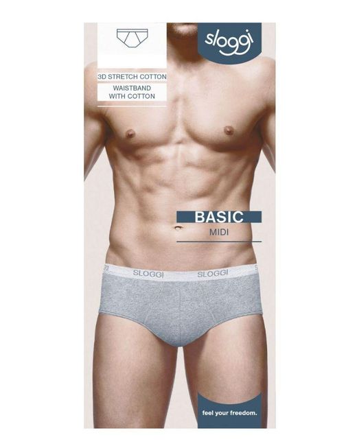 Sloggi Gray Basic Midi 2P for men
