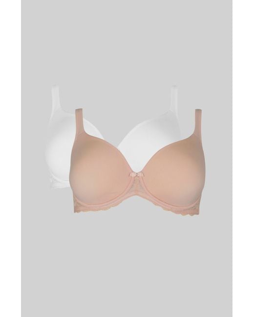 Gorgeous Gray Dd+ 2 Pack Moulded Lace Wing T-Shirt Bra