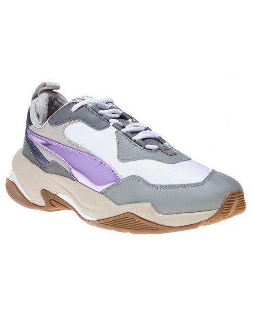 PUMA Blue Thunder Electric Chunky Leather Lace Up Trainers 367998 01