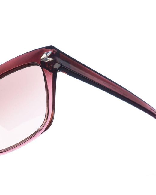 Swarovski Pink Square Shaped Acetate Sunglasses Sk0170S