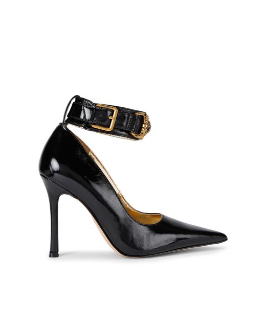 Kurt Geiger Black Mansion Ankle Strap Court Heels