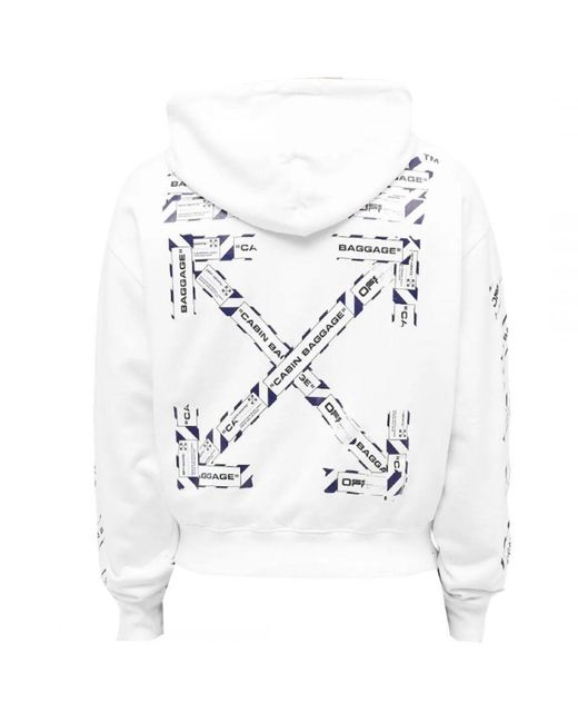 Off-White c/o Virgil Abloh White Off- Airport Tape Slim Fit Hoodie for men