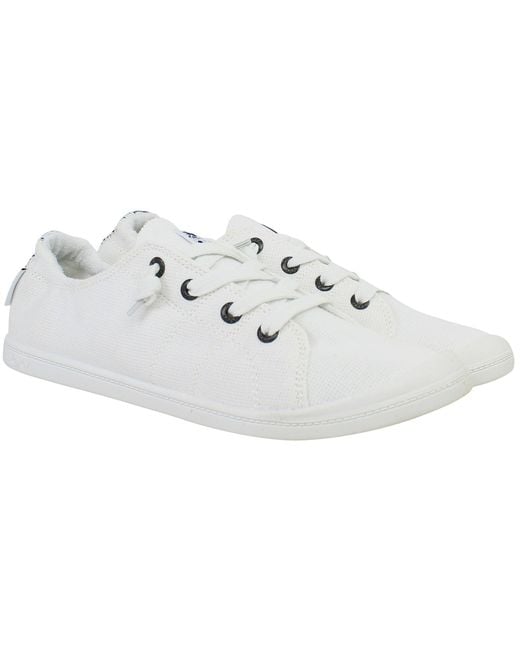 Roxy White Rory Plimsolls Canvas