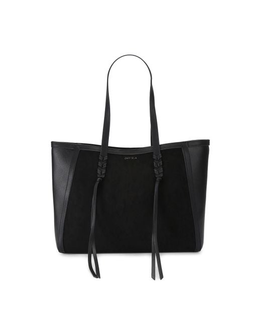 Carvela Kurt Geiger Black Tassel Winged Tote Bag