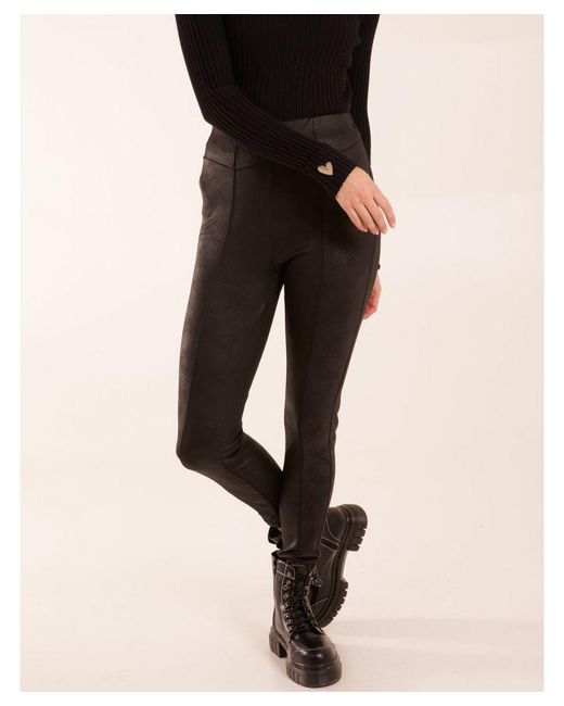 Blue Vanilla Natural Seam Detail Leather Look Leggings