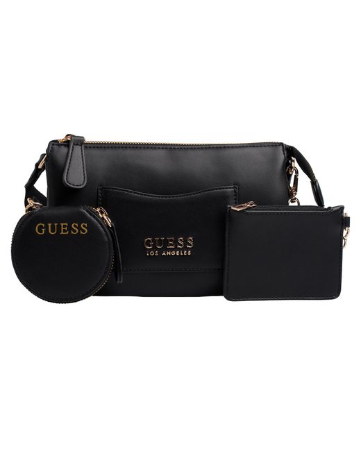 Guess Black Bogue Mini Crossbody Bag With Accessories Hflg91-58700 For