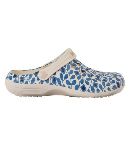 Regatta Blue Ladies Orla Kiely Jasmine Flower Clogs