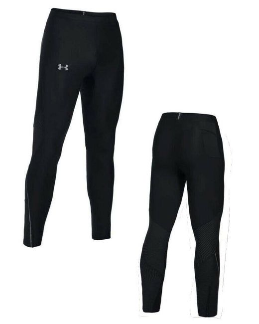 Under Armour Black No Break Printed Run Leggings for men