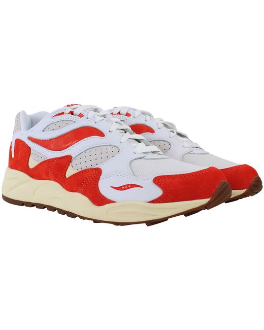Saucony Red Grid Shadow 2 Trainers for men