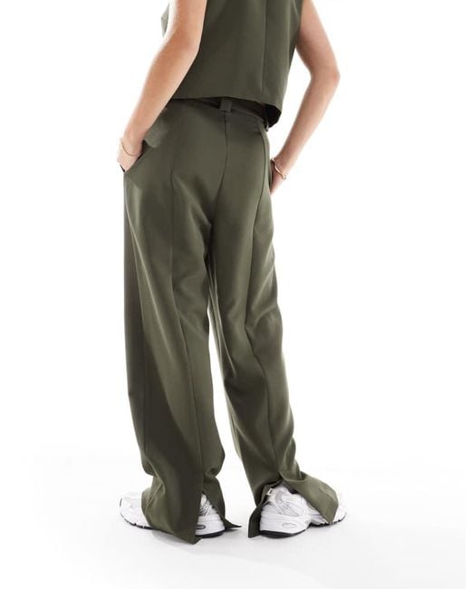 Pieces Green Tailored Multiway Button Leg Trouser Co-Ord