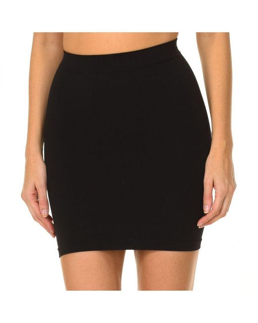 Intimidea Black Soto Microfiber Fabric Shaping Effect Reducing Skirt 810158