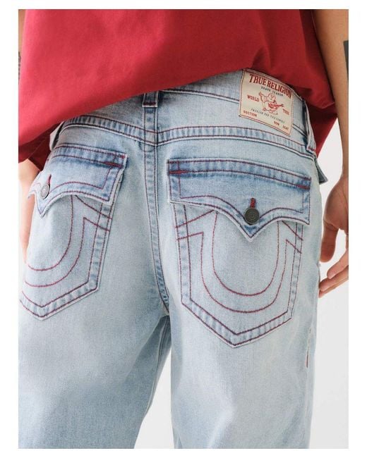TRUE RELIGION Bobby Baggy Single Needle Flap 32In in Blue for Men