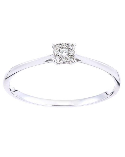 DIAMANT L'ÉTERNEL 9ct Witgouden Ring Met 0,07ct Diamant in het White