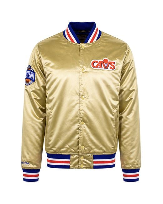 Mitchell & Ness Green Nba Cleveland Cavaliers Championship Satin Jacket for men