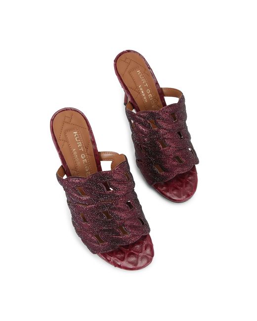Kurt Geiger Purple Crystal Chain Mule Mules
