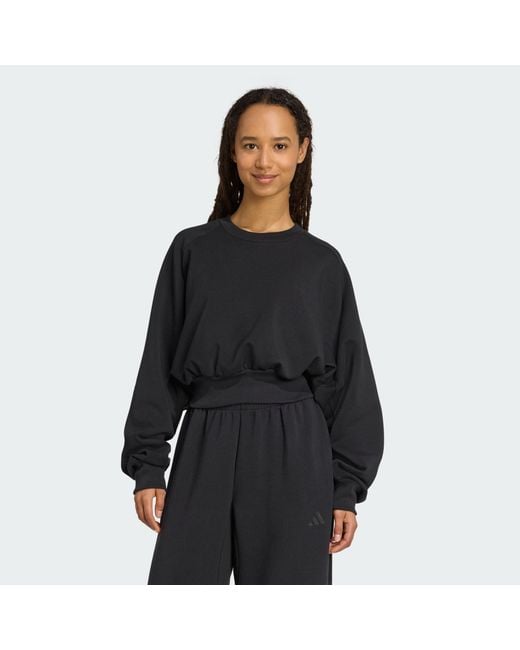 Adidas Black Soft Lux Loose Sweatshirt