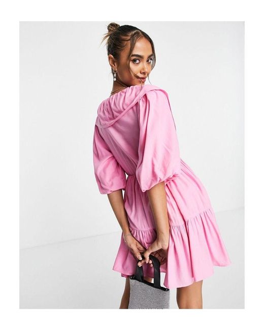 In The Style Tall X Lorna Luxe Corset Waist Playsuit In Pink