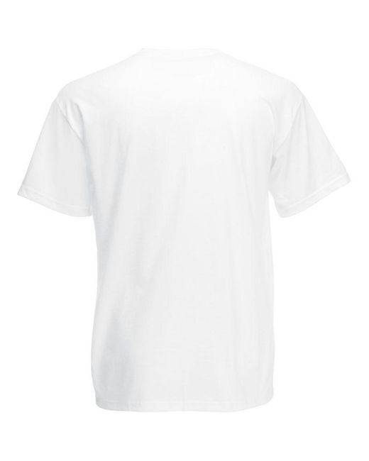 Fruit Of The Loom White Valueweight V-Neck, Short Sleeve T-Shirt for men