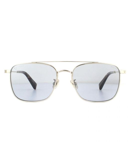 Police Gray Square Shiny Palladium Smoke Photochromic Sunglasses for men