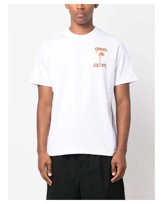 Casablancabrand T-shirt Met Print in het White voor heren
