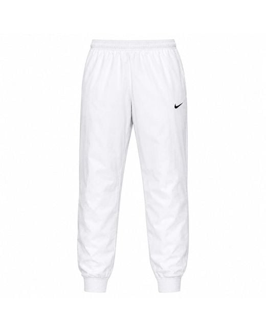 Nike White Sportswear Classic Woven Mid-Rise Loose Joggers