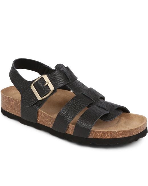 Jones Bootmaker Black Jean Leather Sandals