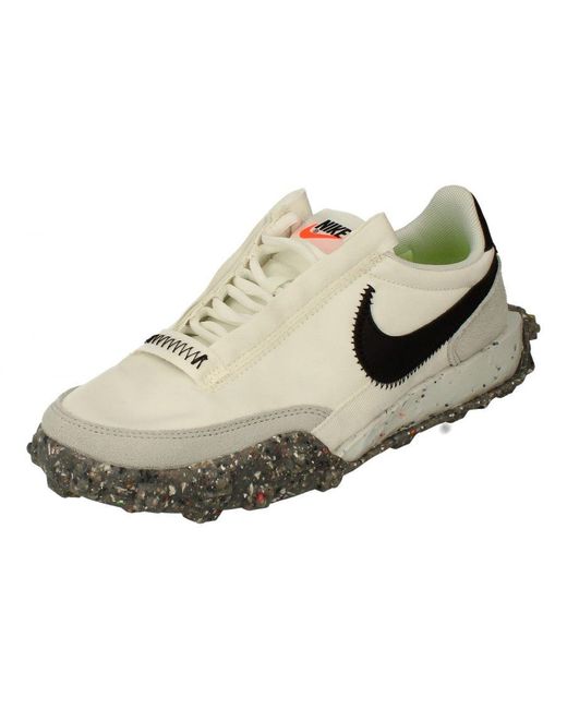 Nike White Waffle Racer Crater Trainers