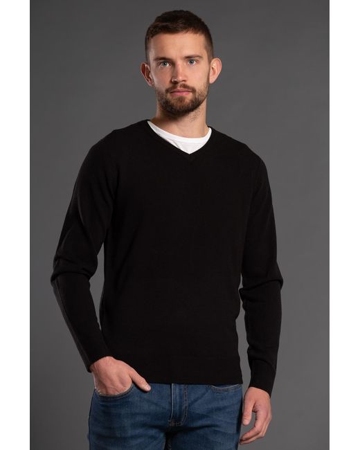 Kensington Eastside Gray V-Neck Long Sleeve Jumper for men