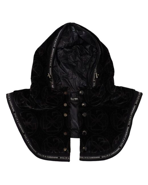 Dolce & Gabbana Black Logo Whole Head Wrap One Size Cotton Hat for men