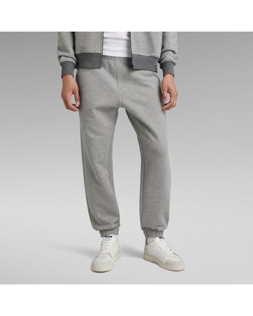 G-Star Gray G-Star Raw Essential Loose Tapered Sweat Pants for men