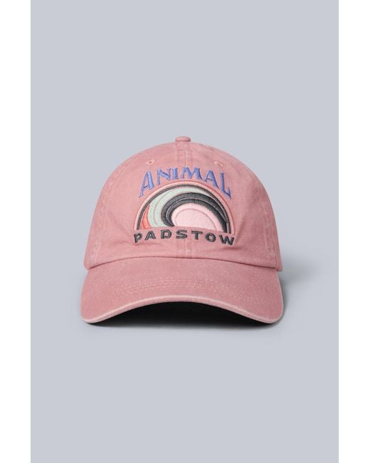 Mountain Warehouse Pink Regional Padstow Baseball Cap Adjustable Head Strap Everyday Casual Hat Cotton for men