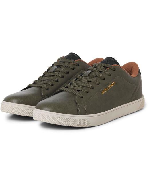 Jack & Jones Green Bosley Polyurethane Night Trainers for men