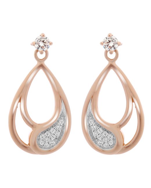 Orphelia Metallic 'Minna' 925 Sterling Drop Earrings