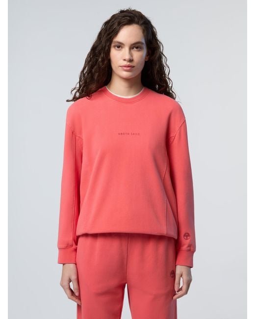 North Sails Red Sweatshirt Print